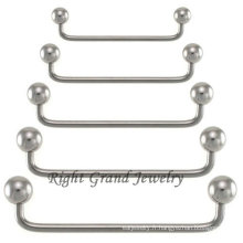 Inox 316L chirurgical 90degré en acier Barbell de Surface Piercing